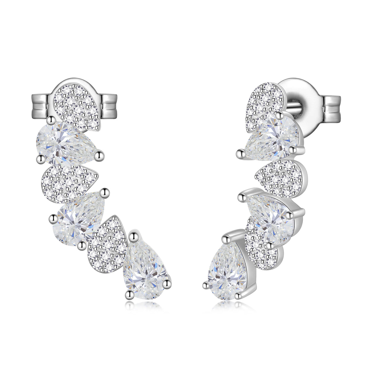 925 Sterling Silver Hoop Earrings,CZ Crystal Earrings,Fine Jewelry Anniversary Birthday Christmas Gifts for Women Girls