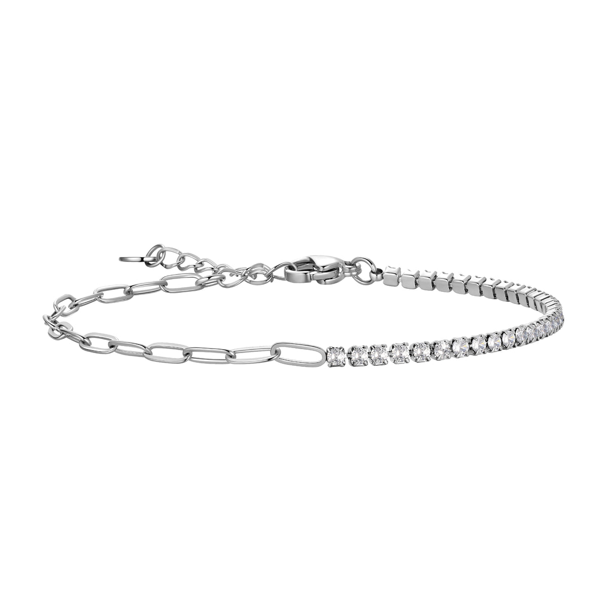 Gemstone Tenis Bracelet,18K Gold Dainty Multi-colors Cubic Zirconia Chain Link Bracelet Jewellry Gifts for Women Girls