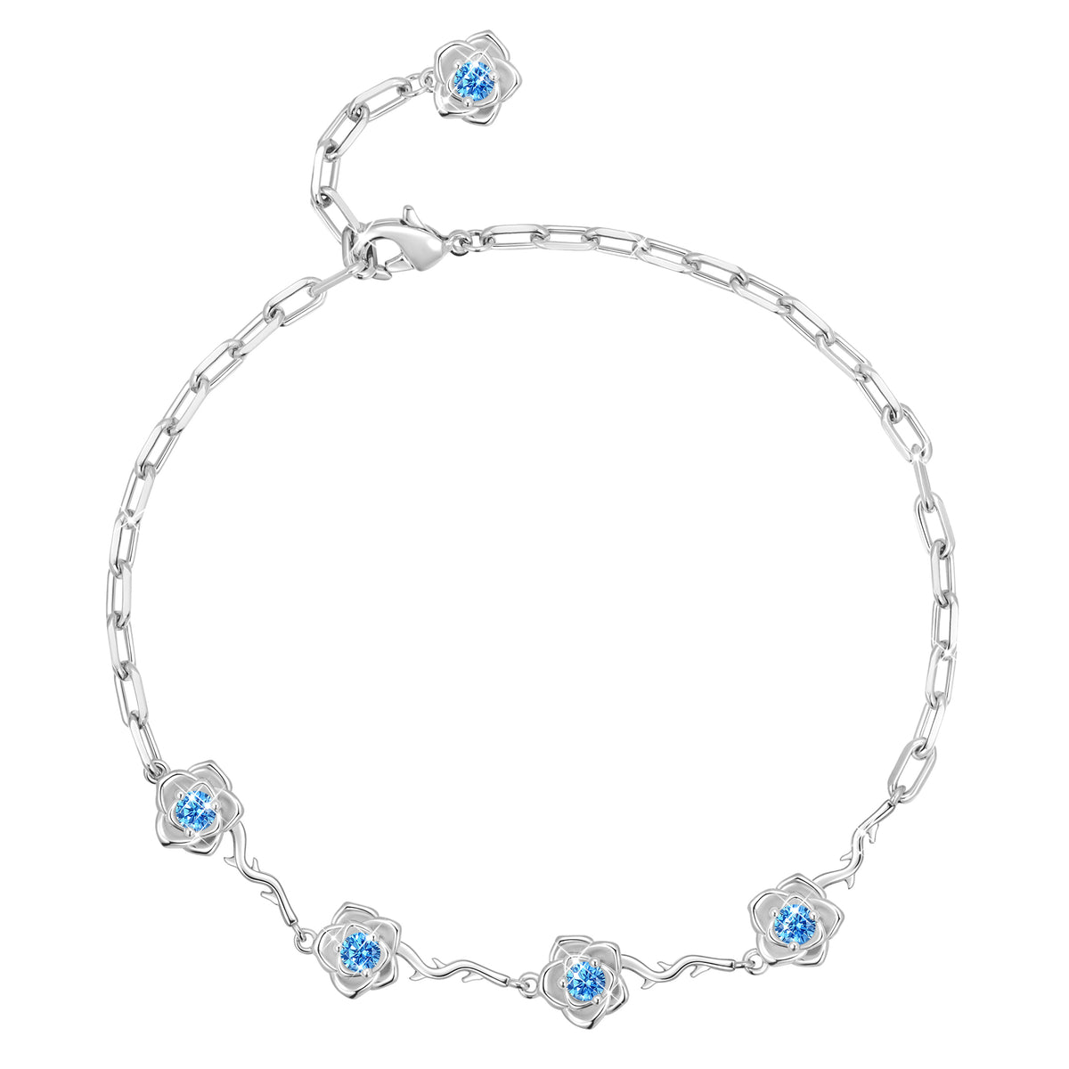 Beautlace Birthstone Bracelet for Women,Adjustable Bracelet  Chain Jewelry Gift for Mom Wife Girlfriend Birthday Mother’s Day Christmas