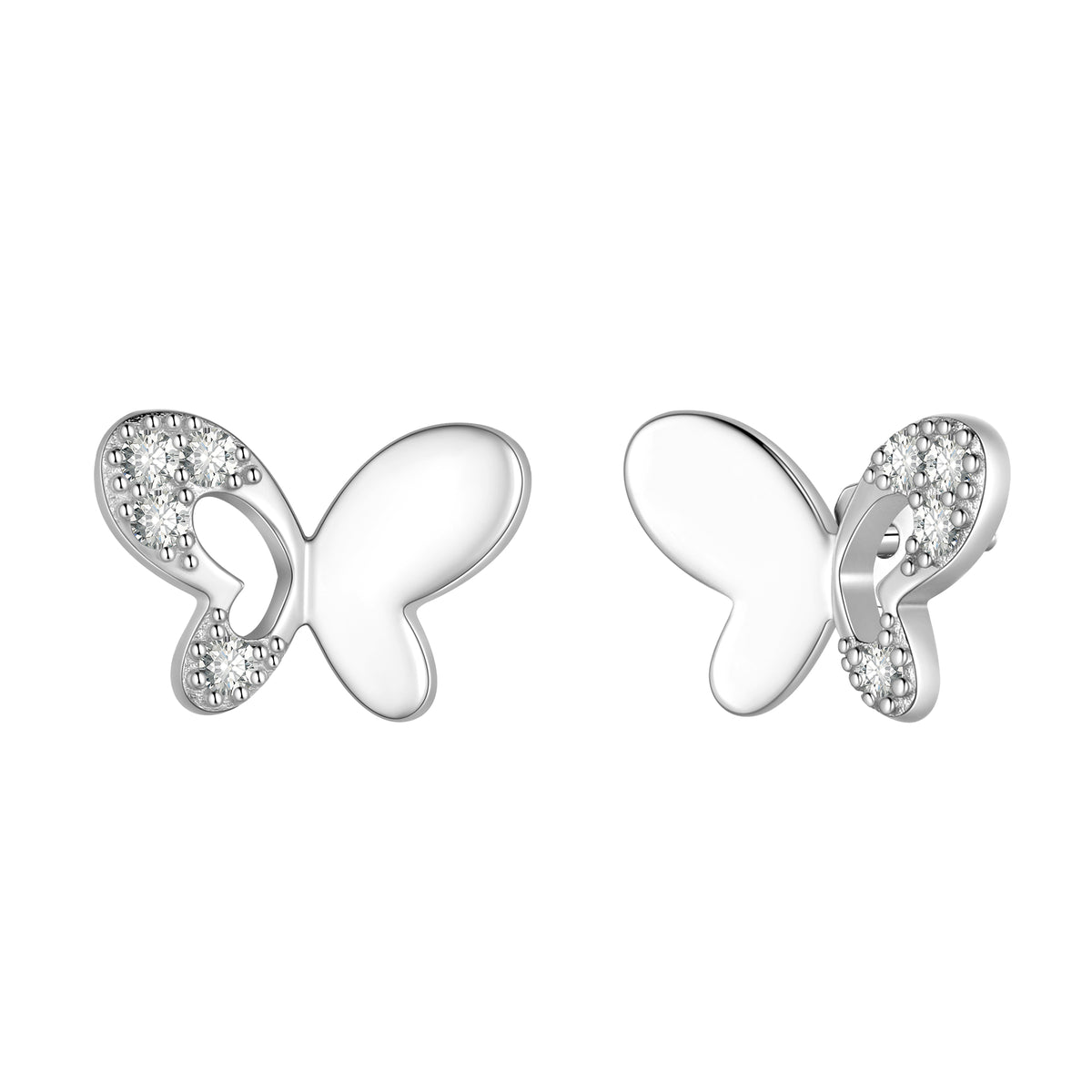 Cute Butterfly Earrings Studs,Sterling Silver Dainty Butterfly Earrings Studs for Women