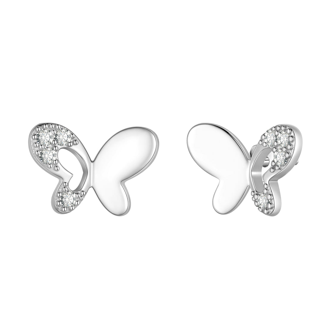 Cute Butterfly Earrings Studs,Sterling Silver Dainty Butterfly Earrings Studs for Women