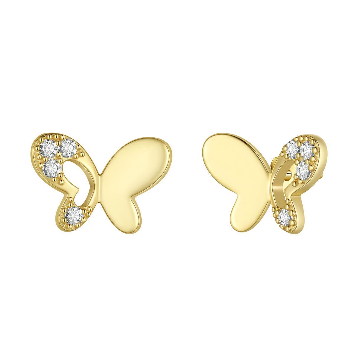 Cute Butterfly Earrings Studs,Sterling Silver Dainty Butterfly Earrings Studs for Women