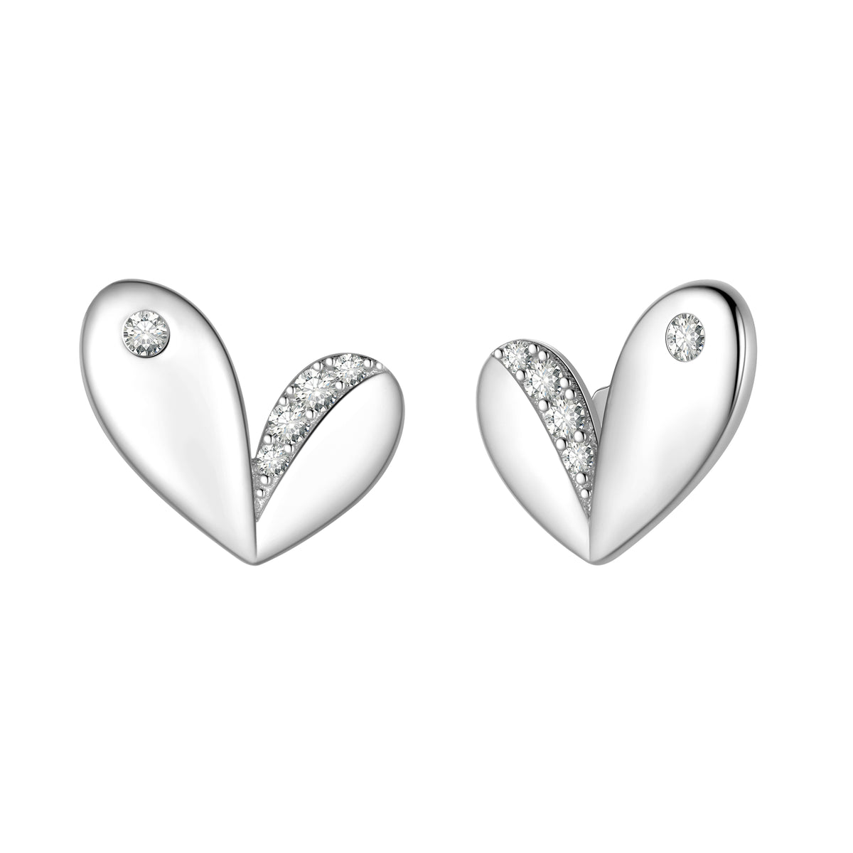 Gold Mini Dainty Earrings Studs,Sterling Silver Triangle Cubic Zirconia Cute Earrings for Women Girls