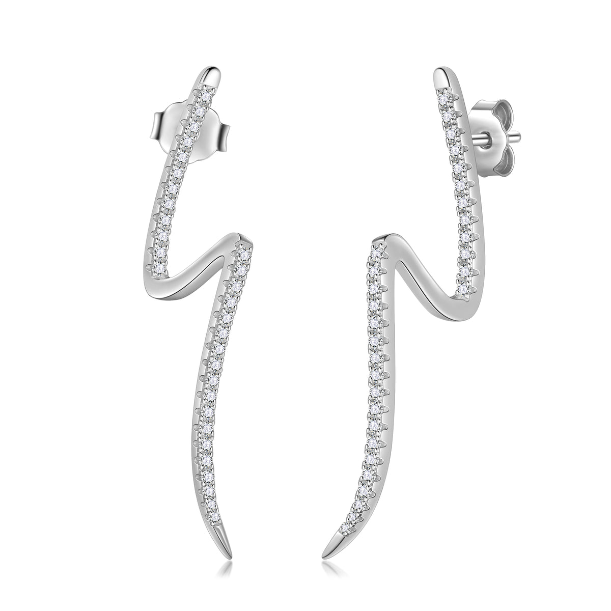 925 Sterling Silver Hoop Earrings,CZ Crystal Earrings,Fine Jewelry Anniversary Birthday Christmas Gifts for Women Girls