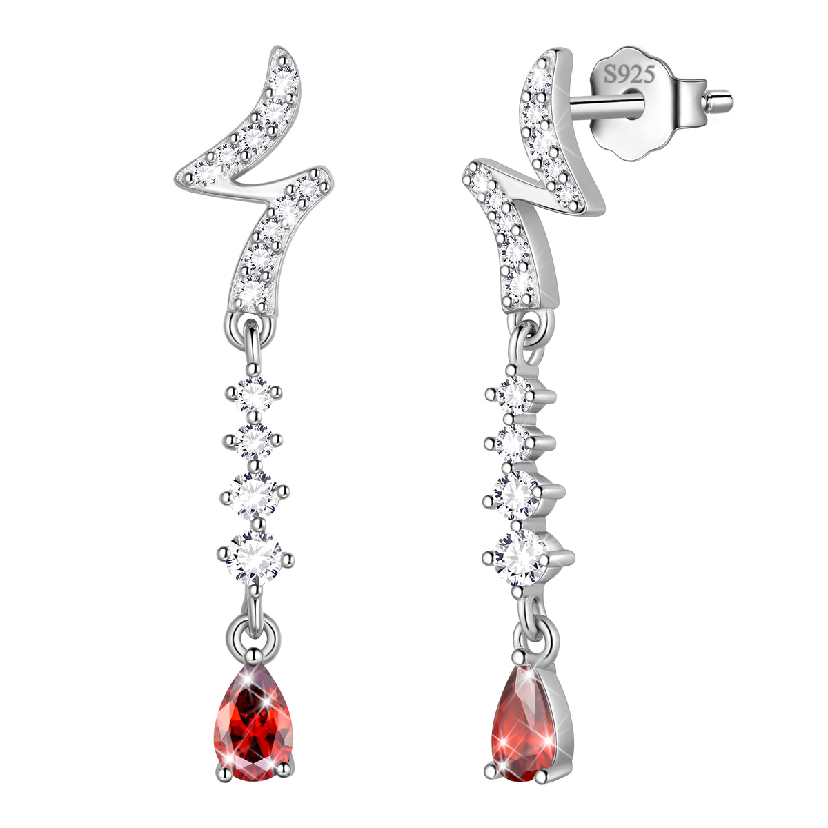 925 Sterling Silver Teardrop Stud Earrrings,May Birthstone Earrings Jewelry,Birthday Christmas Anniversary Gift for Women/Mom/Wife