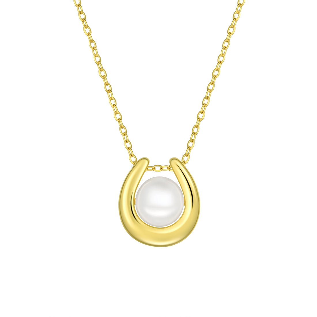 Sterling Silver Pearl Necklace,Handmade Dainty Pearl Chain Pendant Necklace Jewelry Gift for Women