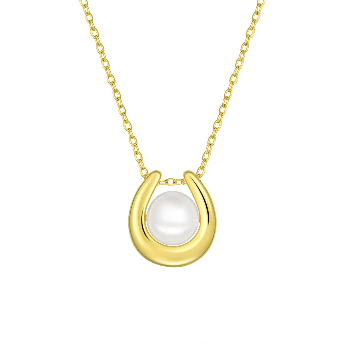Sterling Silver Pearl Necklace,Handmade Dainty Pearl Chain Pendant Necklace Jewelry Gift for Women