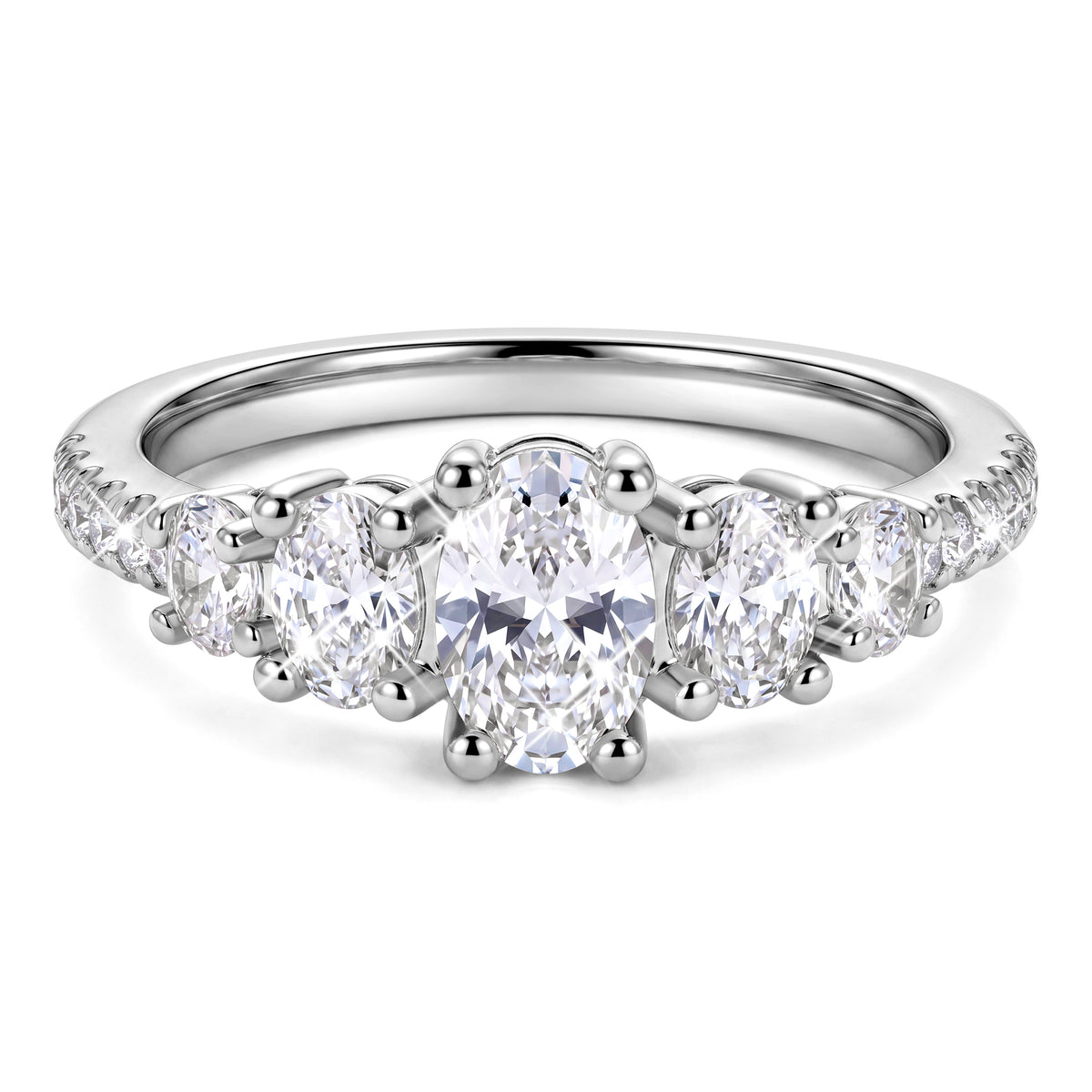 Beautlace Oval Cut Ring for Women ,5A CZ Solitaire Promise Engagement Ring Dainty Stackable Non Tarnish Wedding Anniversary Christmas Birthday Gift for Her Wife Girlfriend
