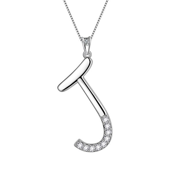Beautlace Collier avec lettres initiales – Argent sterling 925 avec pendentif personnalisé avec nom de l'alphabet et cristal CZ, bijoux pour la fête des mères, la Saint-Valentin, Noël, un anniversaire, pour sa maman, sa femme, sa petite amie 