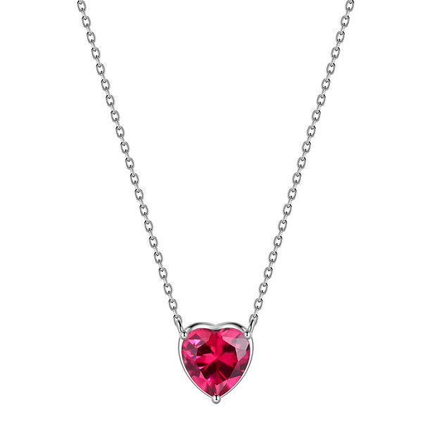 Beautlace Collier avec pierre de naissance en argent sterling 925, pendentif d'amour en forme de petits cœurs pour petites femmes, collier minimaliste avec pierre de naissance, cadeau d'anniversaire, bijoux 