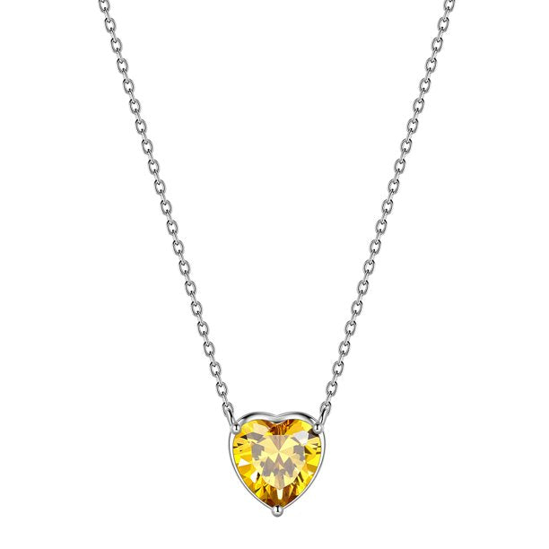 Beautlace Collier avec pierre de naissance en argent sterling 925, pendentif d'amour en forme de petits cœurs pour petites femmes, collier minimaliste avec pierre de naissance, cadeau d'anniversaire, bijoux 