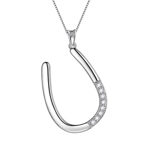 Beautlace Collier avec lettres initiales – Argent sterling 925 avec pendentif personnalisé avec nom de l'alphabet et cristal CZ, bijoux pour la fête des mères, la Saint-Valentin, Noël, un anniversaire, pour sa maman, sa femme, sa petite amie 