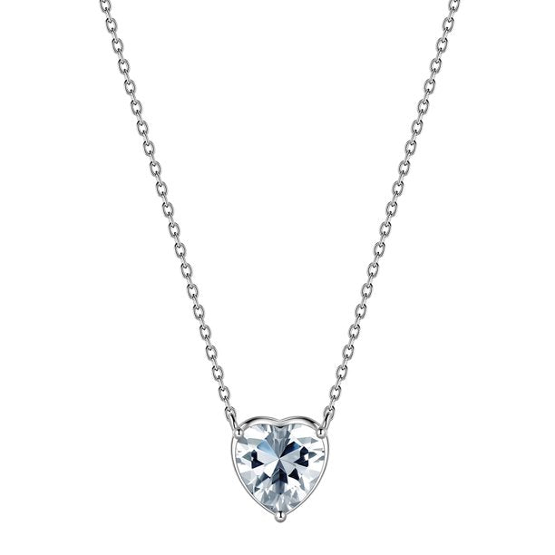 Beautlace Collier avec pierre de naissance en argent sterling 925, pendentif d'amour en forme de petits cœurs pour petites femmes, collier minimaliste avec pierre de naissance, cadeau d'anniversaire, bijoux 