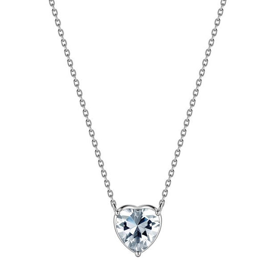 Beautlace Collier avec pierre de naissance en argent sterling 925, pendentif d'amour en forme de petits cœurs pour petites femmes, collier minimaliste avec pierre de naissance, cadeau d'anniversaire, bijoux 