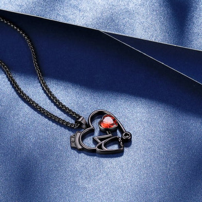 Beautlace Nurse Necklaces Stethoscope Heartbeat Pendant Sliver/Black Gun Plated Medical Jewelry for Doctor Nurse Medical Student Nurse Gifts for Women