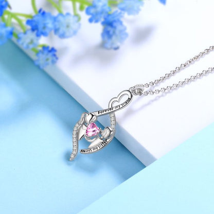 Beautlace 925 Sterling Silver Sister Necklace，Always My Sister Forever My Friend Infinity Pendant Necklace ，Birthday Graduation Christmas Jewelry Gifts for Women Girls Sisters